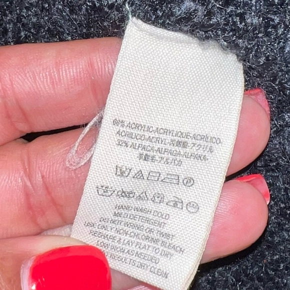 Y2K Free People Alpaca Blend Pullover Tunic Vneck Sweater - Picture 3 of 3